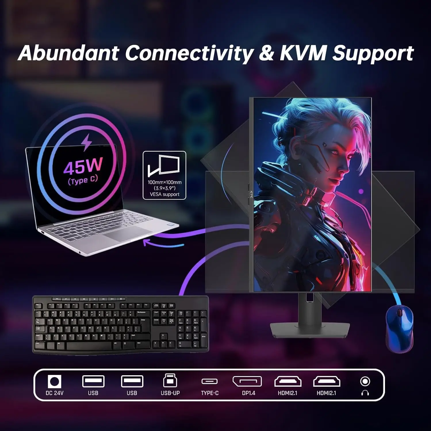 KTC 32 Inch 4K  Monitor - Image 3