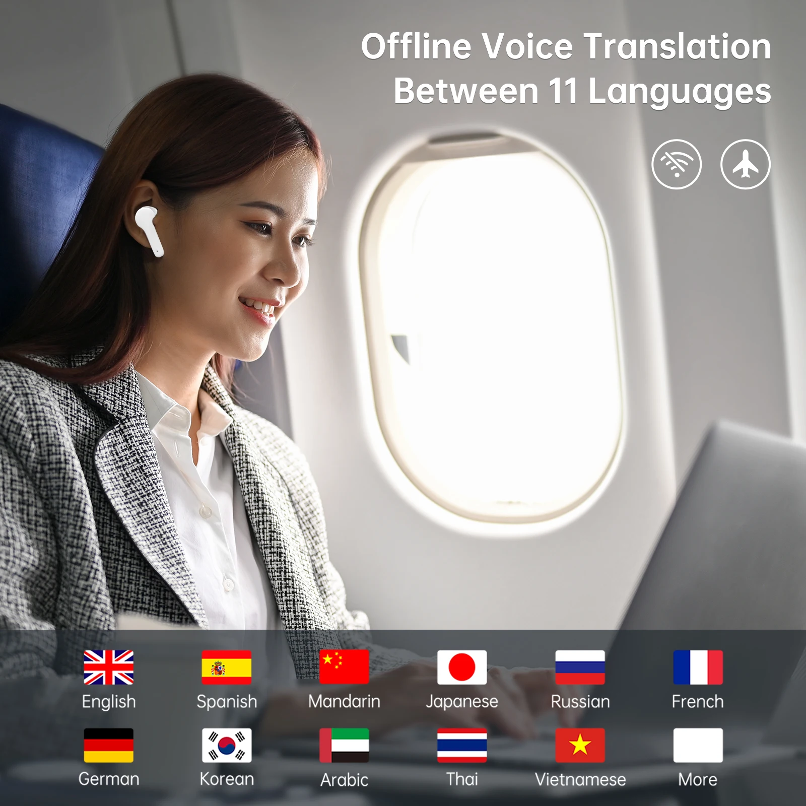 Earbuds Real-time Translation Headsets - Image 3