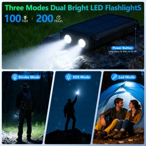20000mAh Portable Solar Power - Thumbnail Image 5