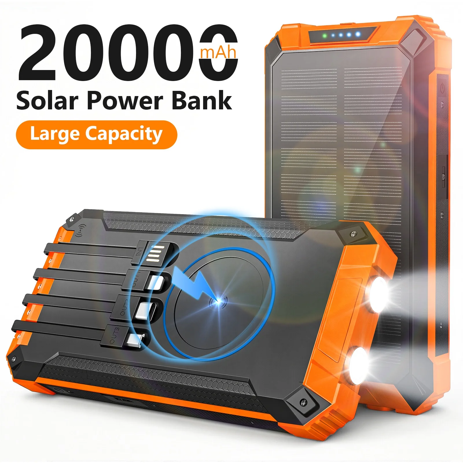 20000mAh Portable Solar Power - Image 1